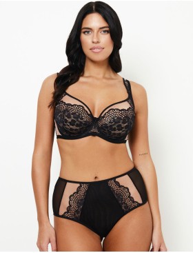 Бюстгальтер на большую грудь Subtille LEONA soft full cup, Цвет: черный+телесный, Размеры: 65F, изображение 8