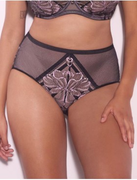 Высокие трусы Alles GLOSSY IRIS classic black/pink, Цвет: черный, Размеры: M