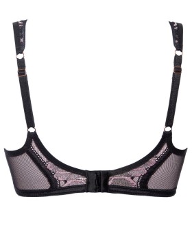 Кружевной бюстгальтер Alles GLOSSY IRIS M BRALETTE black/pink, Цвет: черный, Размеры: 70C, изображение 9