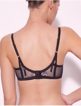 Бюстгальтер пуш-ап Alles GLOSSY IRIS P-UP black/pink, Цвет: черный, Размеры: 70C, изображение 2