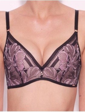 Бюстгальтер супер пуш-ап Alles GLOSSY IRIS SUPER P-UP black/pink, Цвет: черный, Размеры: 70B