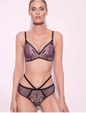 Бюстгальтер супер пуш-ап Alles GLOSSY IRIS SUPER P-UP black/pink, Цвет: черный, Размеры: 70B, изображение 5