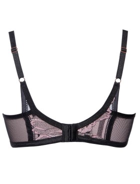 Бюстгальтер балконет Alles GLOSSY IRIS U/W black/pink, Цвет: черный, Размеры: 80E, изображение 9