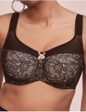 Бюстгальтер мягкий Alles SCARLET M черно-розовый, Цвет: черно-розовый, Размеры: 80D