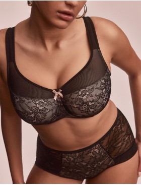 Бюстгальтер мягкий Alles SCARLET M черно-розовый, Цвет: черно-розовый, Размеры: 80D, изображение 4