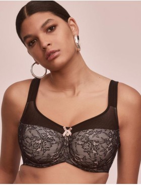 Бюстгальтер мягкий Alles SCARLET M черно-розовый, Цвет: черно-розовый, Размеры: 80D, изображение 3