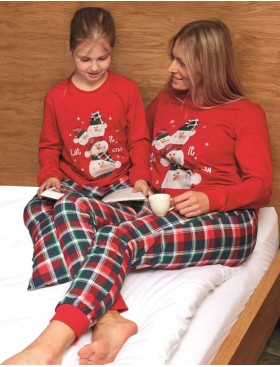 Пижама женская с брюками Cornette 671 SNOWMAN, Цвет: красный/темно-синий, Размеры: L, изображение 3