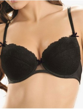 Бюстгальтер балконет пуш-ап Honey H06-14-L черный, Цвет: черный, Размеры: 85D