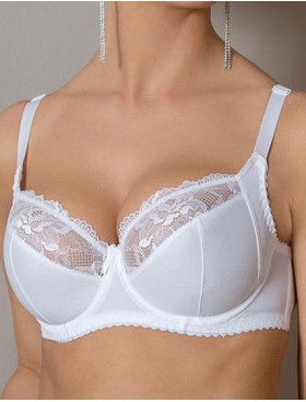Бюстгальтер мягкий с подкроем Lina A 6021 белый, Цвет: белый, Размеры: 70H