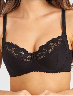 Бюстгальтер мягкий с подкроем Lina A 6021 черный, Цвет: черный, Размеры: 70F