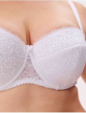 Бюстгальтер балконет анжелика Lina A 6035 белый, Цвет: белый, Размеры: 75B, изображение 3