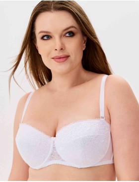 Бюстгальтер балконет анжелика Lina A 6035 белый, Цвет: белый, Размеры: 75B, изображение 5