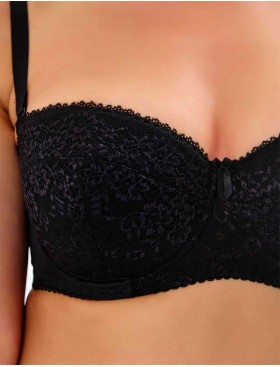 Бюстгальтер балконет анжелика Lina A 6035 черный, Цвет: черный, Размеры: 70G, изображение 3