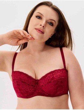 Бюстгальтер балконет анжелика Lina A 6035 румба, Цвет: румба, Размеры: 90D, изображение 3