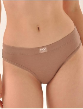 Хлопковые трусы слипы MY DS100 капучино, Цвет: коричневый, Размеры: S