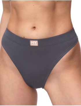 Хлопковые трусы бразилиана MY DS101 пепел, Цвет: серый, Размеры: S