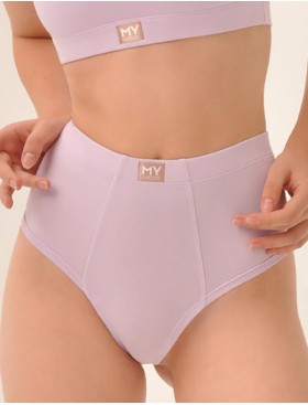 Высокие трусы стринги MY DS102 черничный йогурт, Цвет: сиреневый, Размеры: S