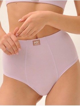 Высокие трусы слипы MY DS103 черничный йогурт, Цвет: сиреневый, Размеры: S