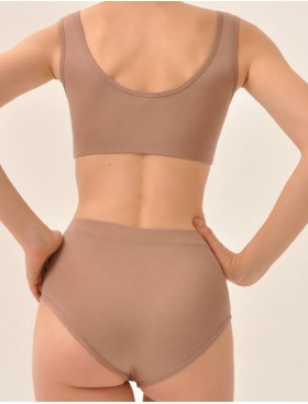 Высокие трусы слипы MY DS103 капучино, Цвет: коричневый, Размеры: S, изображение 2