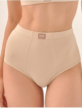 Высокие трусы слипы MY DS103 крем, Цвет: телесный, Размеры: S