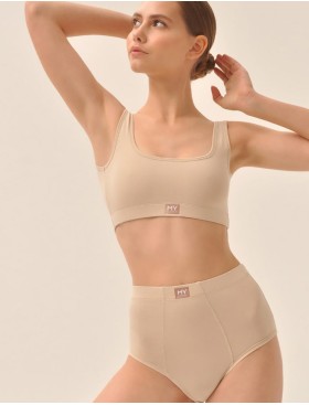 Высокие трусы слипы MY DS103 крем, Цвет: телесный, Размеры: S, изображение 3