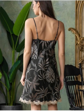 Шелковая сорочка Mia-Amore ALYSSON 4030, Цвет: черный, Размеры: 5XL, изображение 2