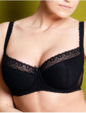 Бюстгальтер балконет Sermija 123-09-L чёрный, Цвет: чёрный, Размеры: 90B