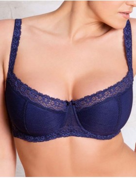 Бюстгальтер балконет Sermija 123-09-L синий сапфир, Цвет: синий сапфир, Размеры: 90B