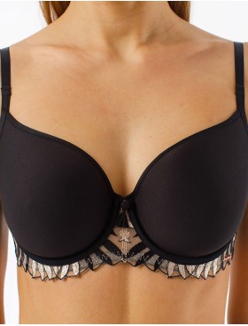 Бюстгальтер спейсер Coquette Revue SAUVAGE 84128-18, Цвет: черный, Размеры: 90D