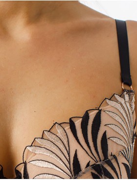 Бюстгальтер на поролоне Coquette Revue SAUVAGE 89128-18, Цвет: телесный с черным, Размеры: 90B, изображение 5