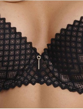 Бюстгальтер балконет пуш-ап Esotiq INNOCENT 40902 черный, Цвет: черный+серый, Размеры: 65F, изображение 4