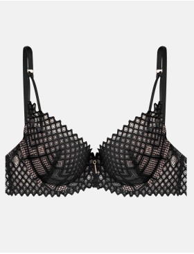 Бюстгальтер балконет пуш-ап Esotiq INNOCENT 40902 черный, Цвет: черный+серый, Размеры: 65F, изображение 8