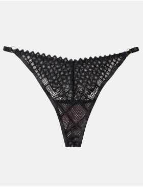 Кружевные трусики стринги Esotiq INNOCENT 40903 черный, Цвет: черный+серый, Размеры: M, изображение 5