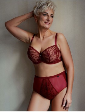 Трусы высокие Kris Line RUBIN high waist, Цвет: гранат, Размеры: M, изображение 3