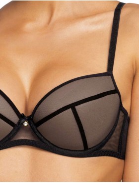 Бюстгальтер балконет пуш-ап MAT AGGIE Czarny M-0193-11-1, Цвет: черный, Размеры: 65D, изображение 4