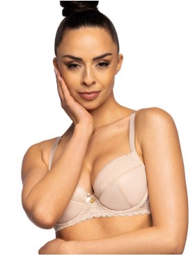 Бюстгальтер балконет пуш-ап MAT LETIKA Bezowy M-3705-11, Цвет: бежевый, Размеры: 70F, изображение 3