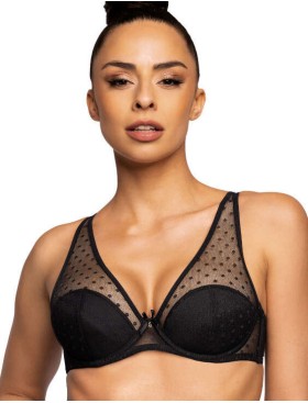 Бюстгальтер бралетт с пуш-ап MAT DOTSSY Czarny M-3714-11-1, Цвет: черный, Размеры: 80C, изображение 3