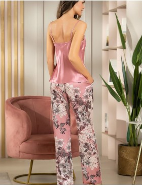 Пижама тройка шелковая Mia-Amore BRENDA 3846, Цвет: античная роза, Размеры: XL, изображение 4