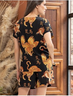 Женский комплект из вискозы Mia-Amore DRAGON 5082, Цвет: черный, Размеры: S, изображение 2