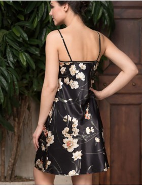 Шелковая ночная сорочка Mia-Amore KAMELIA 3331, Цвет: черный, Размеры: L, изображение 2