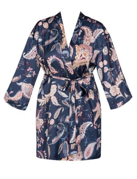 Домашний халат кимоно Nipplex DAISY, Цвет: тёмно-синий, Размеры: M, изображение 5