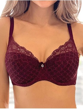 Бюстгальтер балконет Albina L FLIRT 8085 бургундия, Цвет: бургундия, Размеры: 70E