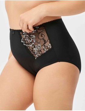 Высокие трусы слипы Elli 621 черно-серебро, Цвет: черно-серебро, Размеры: L, изображение 3