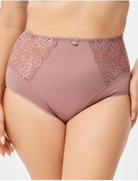 Высокие трусы слипы Elli 621 кофейно-розовый, Цвет: кофейно-розовый, Размеры: XL