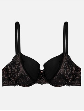 Кружевной поролоновый бюстгальтер Esotiq ILUSION 41031 черный+графит, Цвет: черный+графит, Размеры: 70E, изображение 7