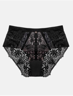 Кружевные высокие трусы Esotiq ILUSION 41091 черный+графит, Цвет: черный+графит, Размеры: S, изображение 5