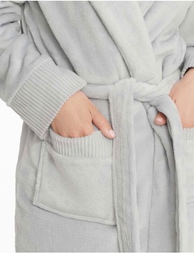 Теплый халат с капюшоном Esotiq CAIRO 41152 серый, Цвет: серый, Размеры: 2XL, изображение 3