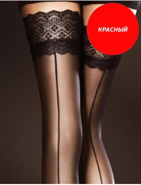 Чулки со швом Fiore 4005/O CELIA 30 den красный, Цвет: красный, Размеры: 3