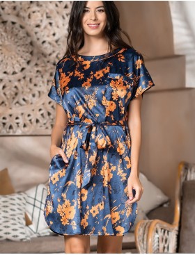 Шелковая туника Mia-Amore QIARA 3821, Цвет: синий, Размеры: L/XL