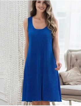 Плиссированная сорочка миди Mia-Amore ROXY 7371 синий, Цвет: синий, Размеры: M, изображение 3